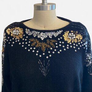 VINTAGE || BEDAZZLED SWEATER